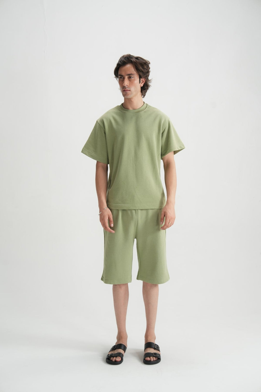 Aspen Green Terry Shorts - Brackets