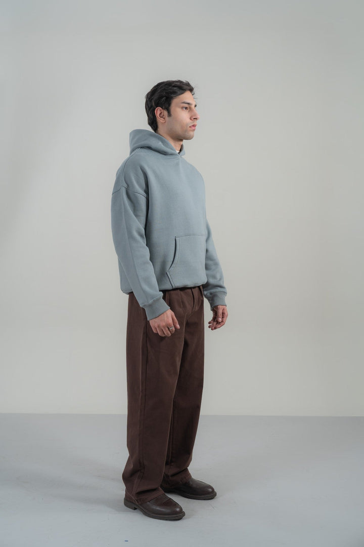 Natural Grey Printed Hoodie