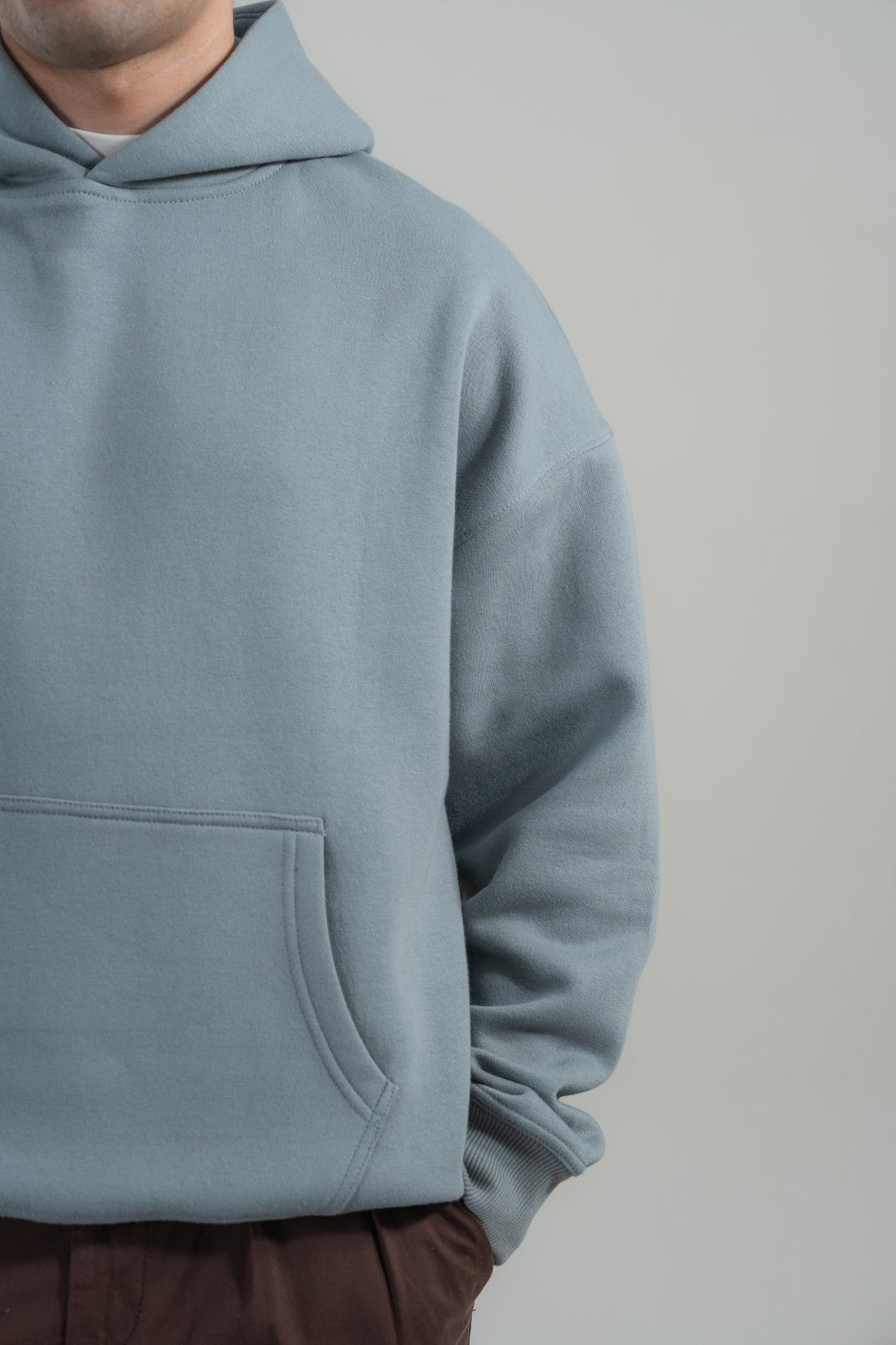 Natural Grey Printed Hoodie