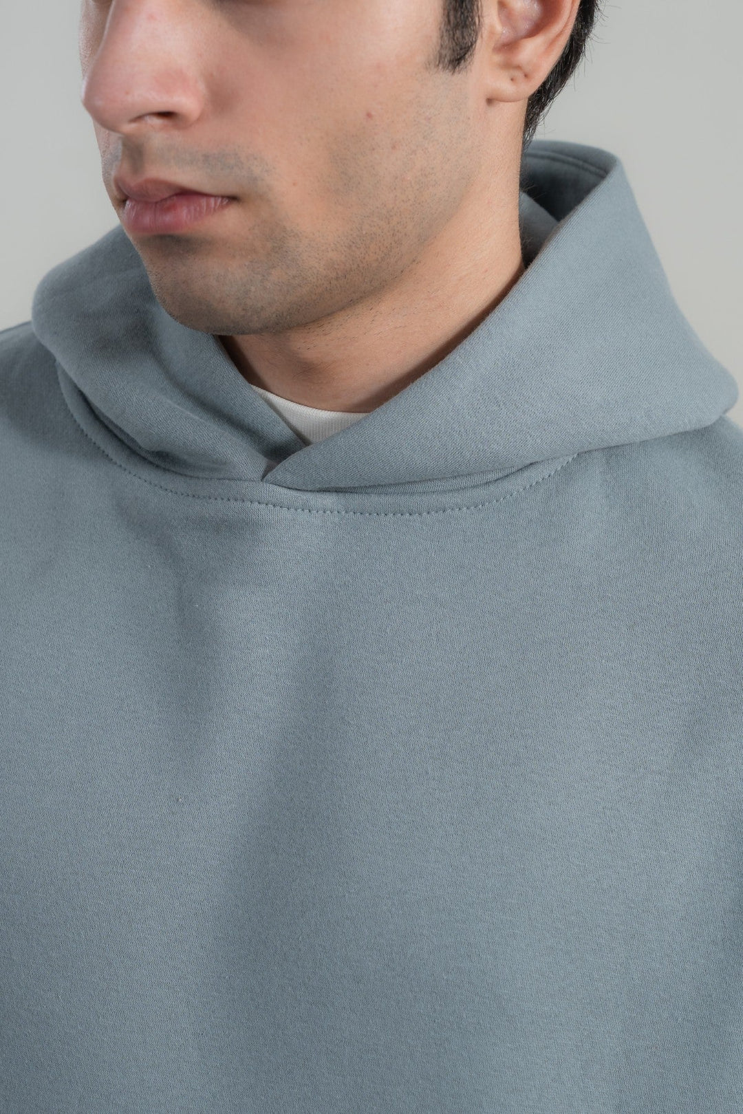 Natural Grey Printed Hoodie