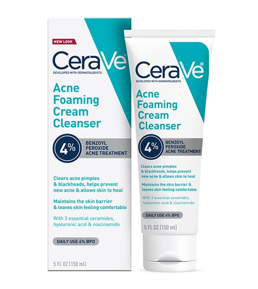 CeraVe Acne Foaming Cream Cleanser 4% 150ml (USA)