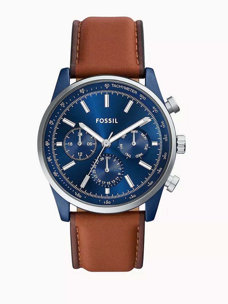 FOSSIL Sullivan Multifunction Brown Leather Watch BQ2512