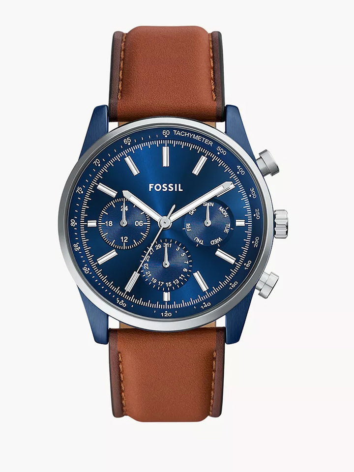 FOSSIL Sullivan Multifunction Brown Leather Watch BQ2512