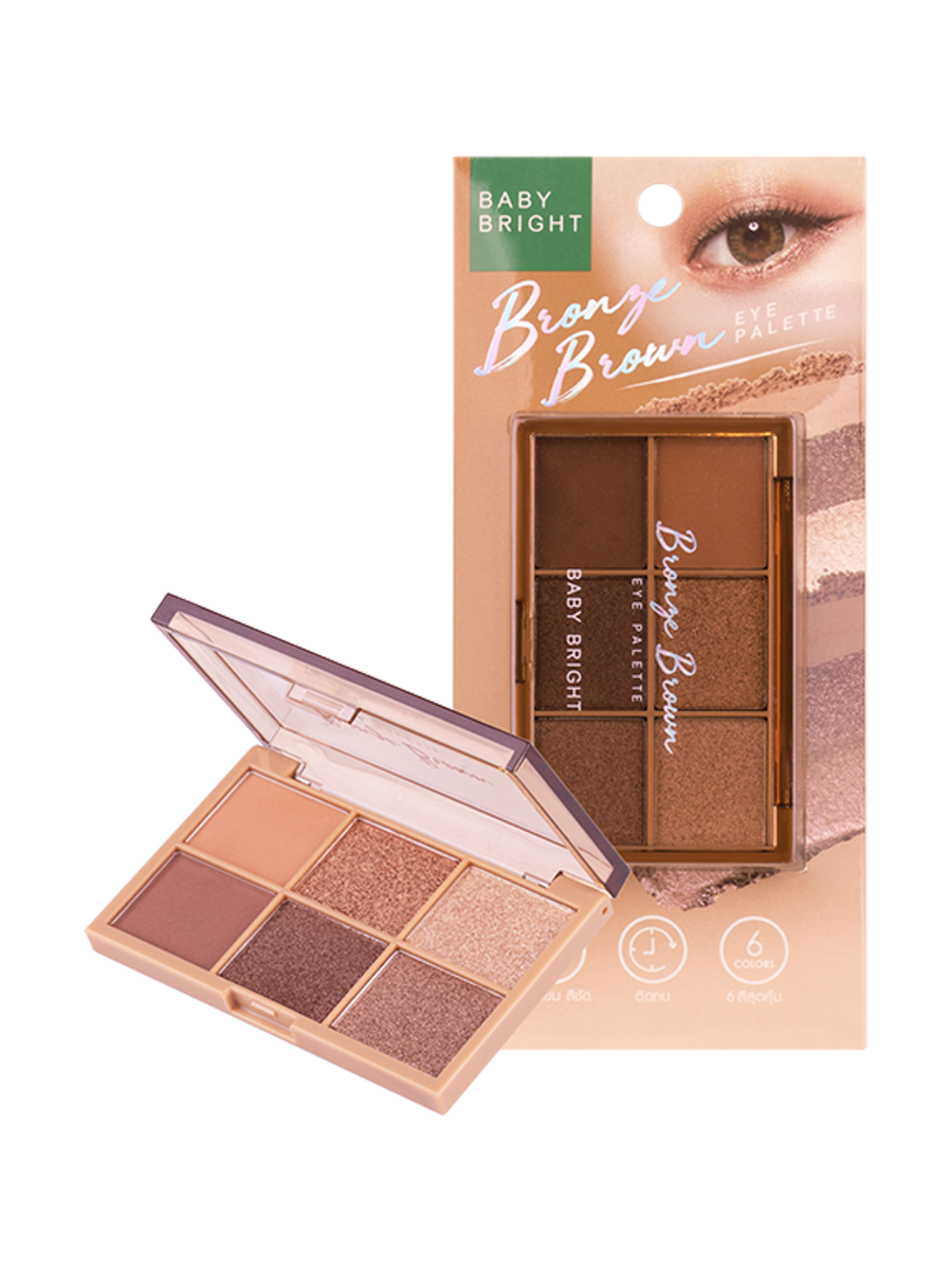 Baby Bright Bronze Brown Eye Palette 0.7g*6 Colors (Thai)