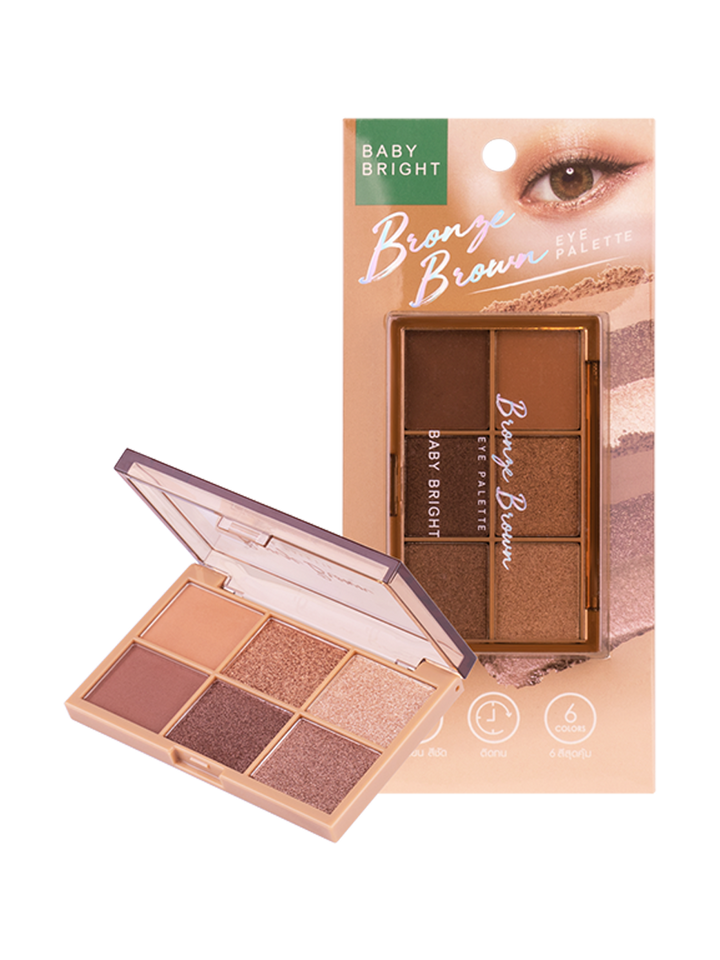 Baby Bright Bronze Brown Eye Palette 0.7g*6 Colors (Thai)