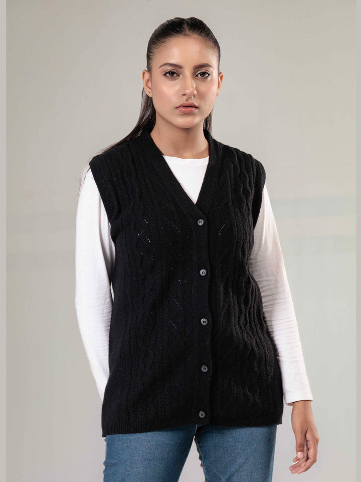 Oxford Ladies S/L Cardigan L-995 (Black)