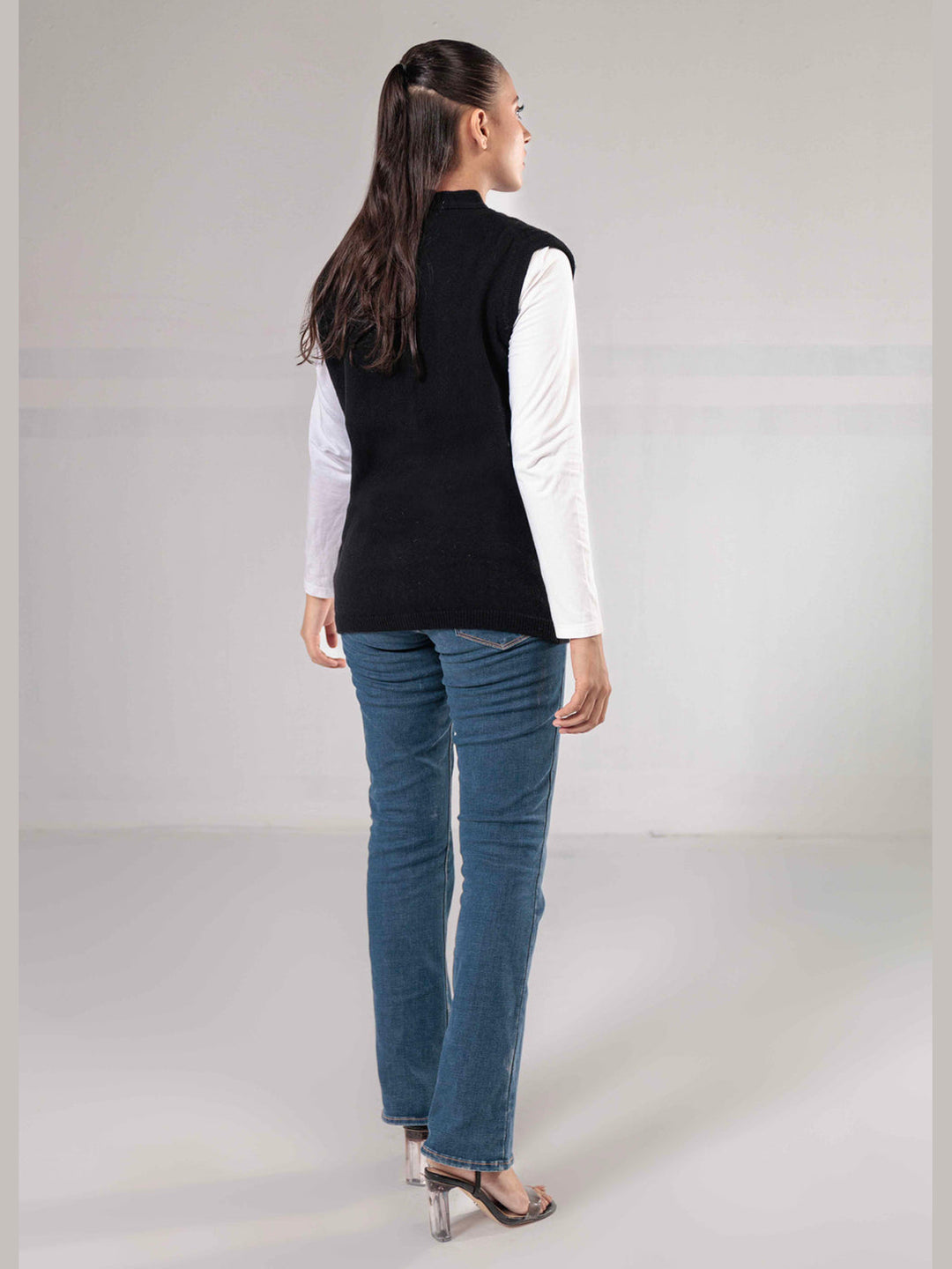 Oxford Ladies S/L Cardigan L-995 (Black)