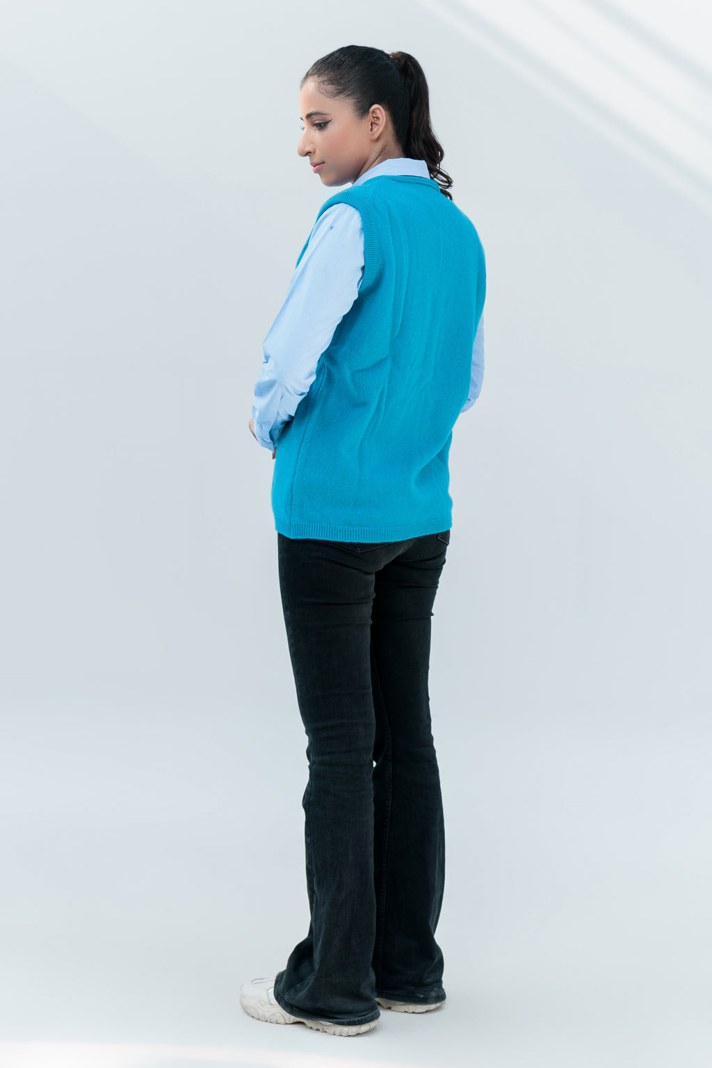 Oxford Ladies L/S Cardigan L-990 (Blue)