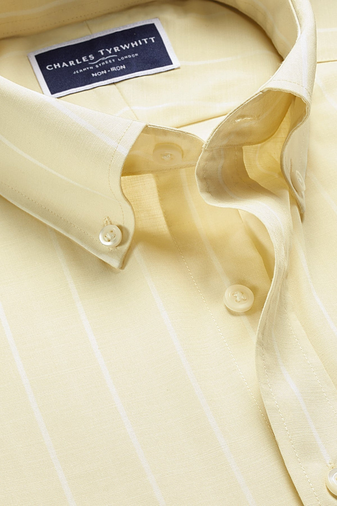 Oatmeal Pinstripe Non-Iron Stretch Poplin Slub Short Sleeve Sf Shirt