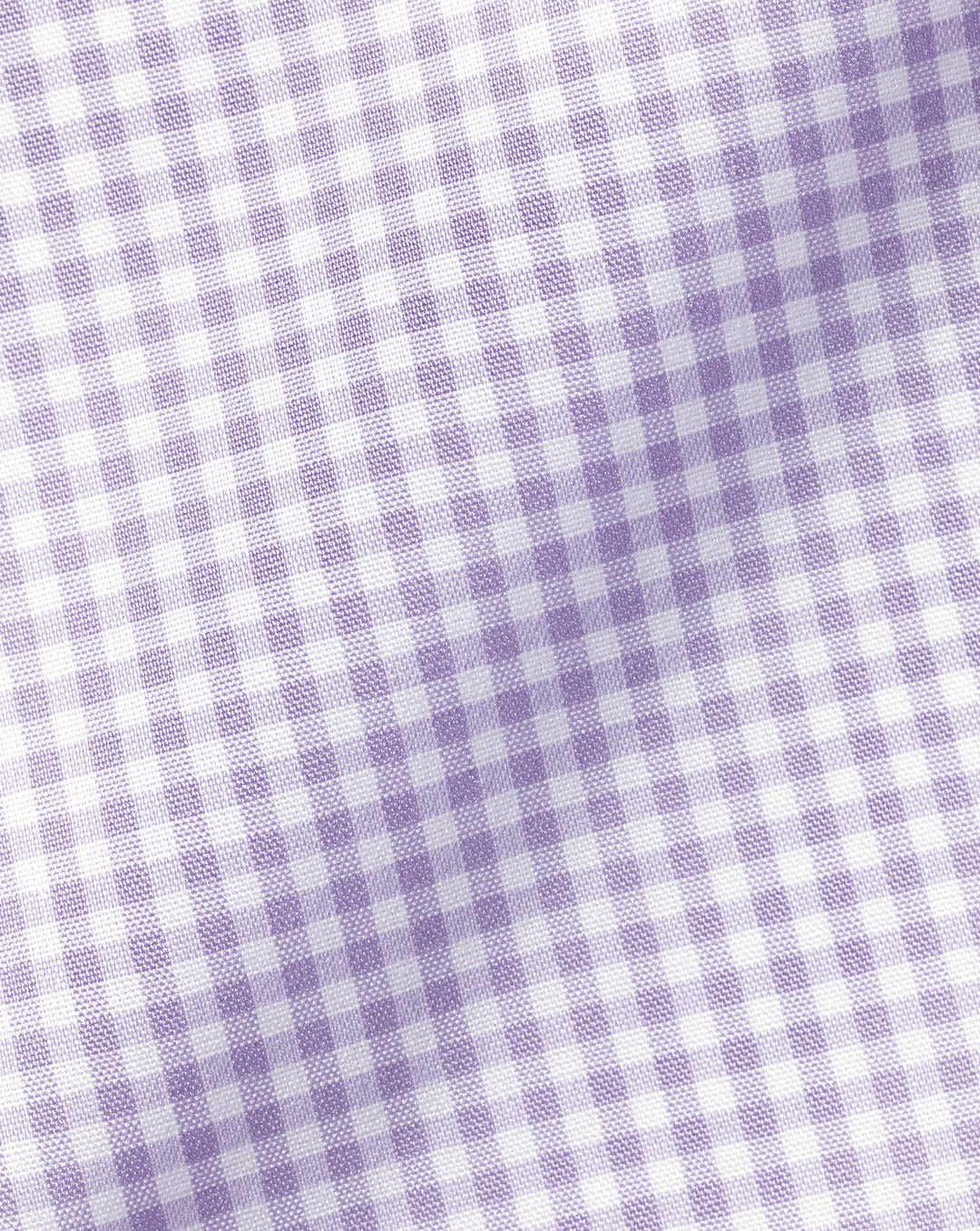 Charles Tyrwhitt Lilac Purple Mini Gingham Slim Fit Non-Iron Stretch Poplin Shirt