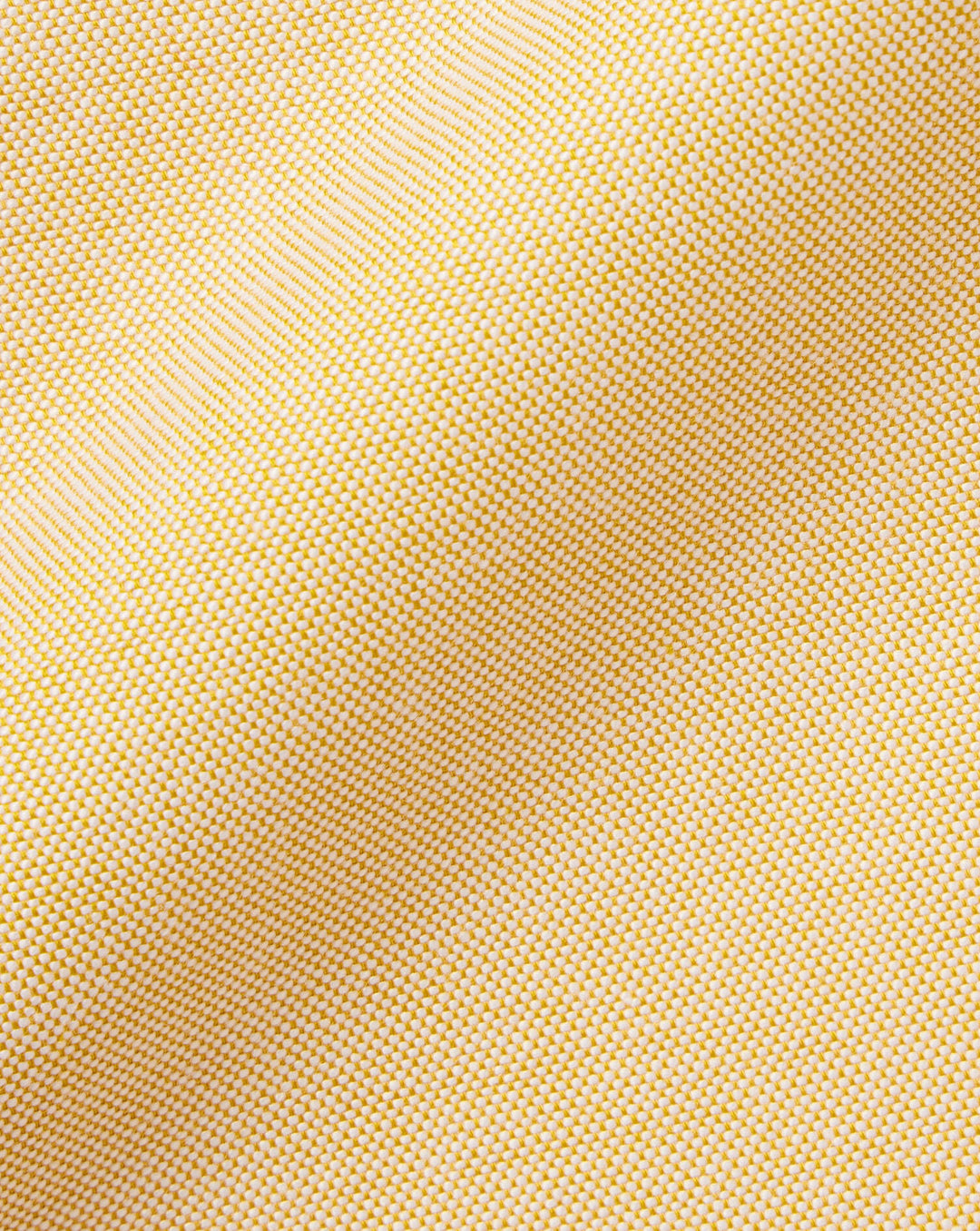 Yellow Plain Slim Fit Button-Down Washed Oxford Shirt