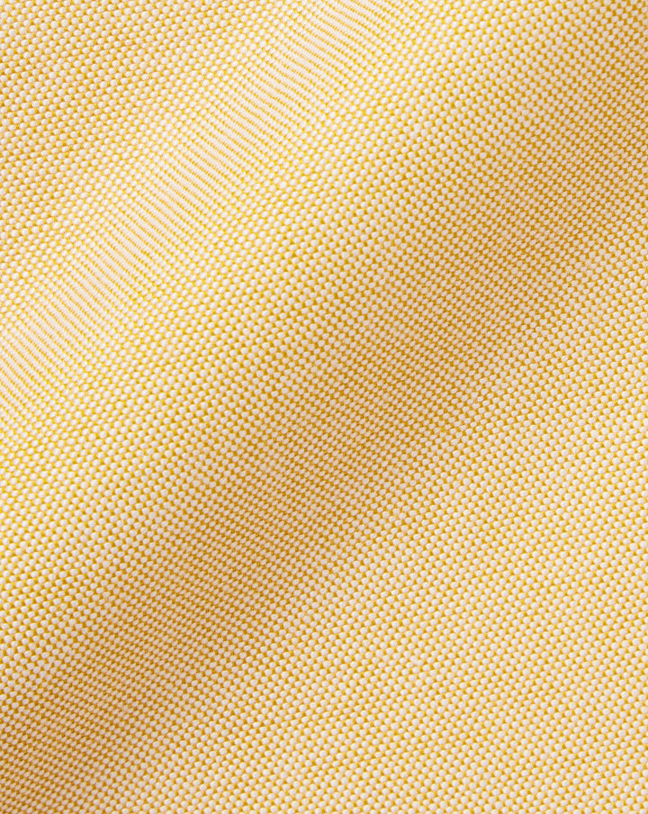 Yellow Plain Slim Fit Button-Down Washed Oxford Shirt