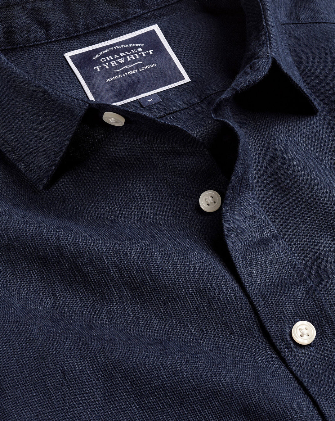 Navy Blue Pure Linen Extra Slim Fit Shirt
