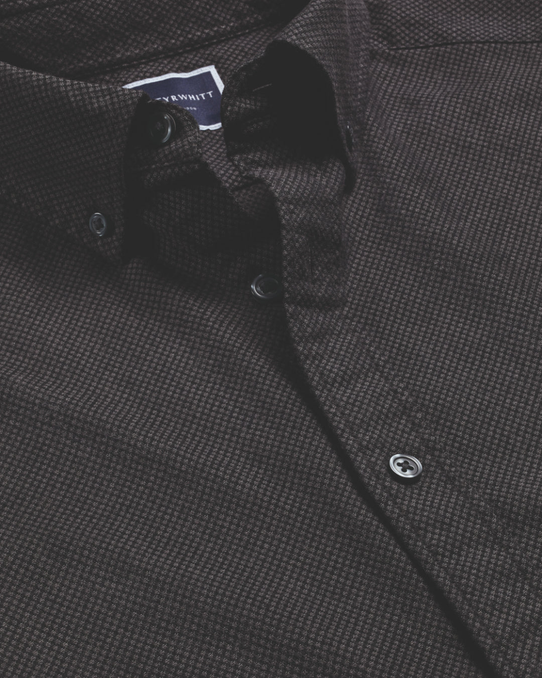 CT Charcoal Grey Dobby Flannel Slim Fit Shirt CSR2082CHA