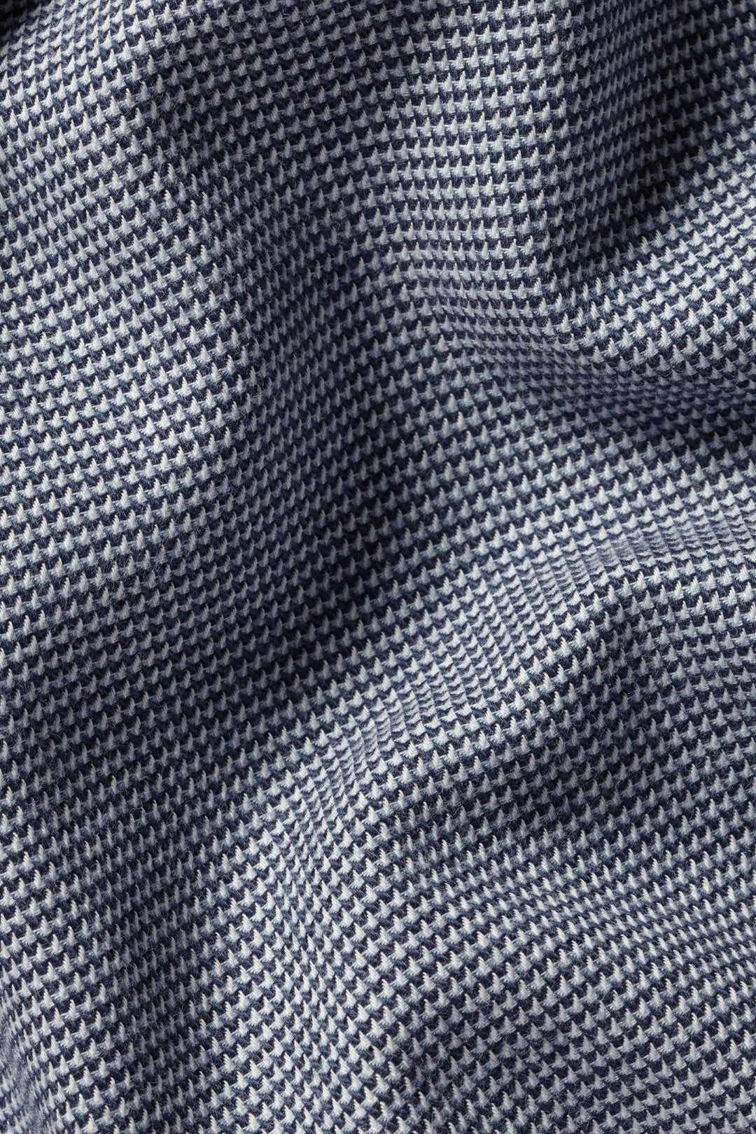 Airforce Blue Puppytooth Dobby Flannel Slim Fit Shirt