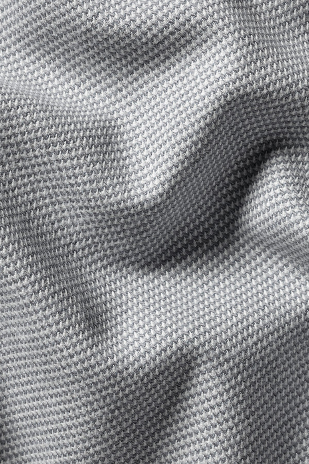 Light Grey Puppytooth Dobby Flannel Slim Fit Shirt