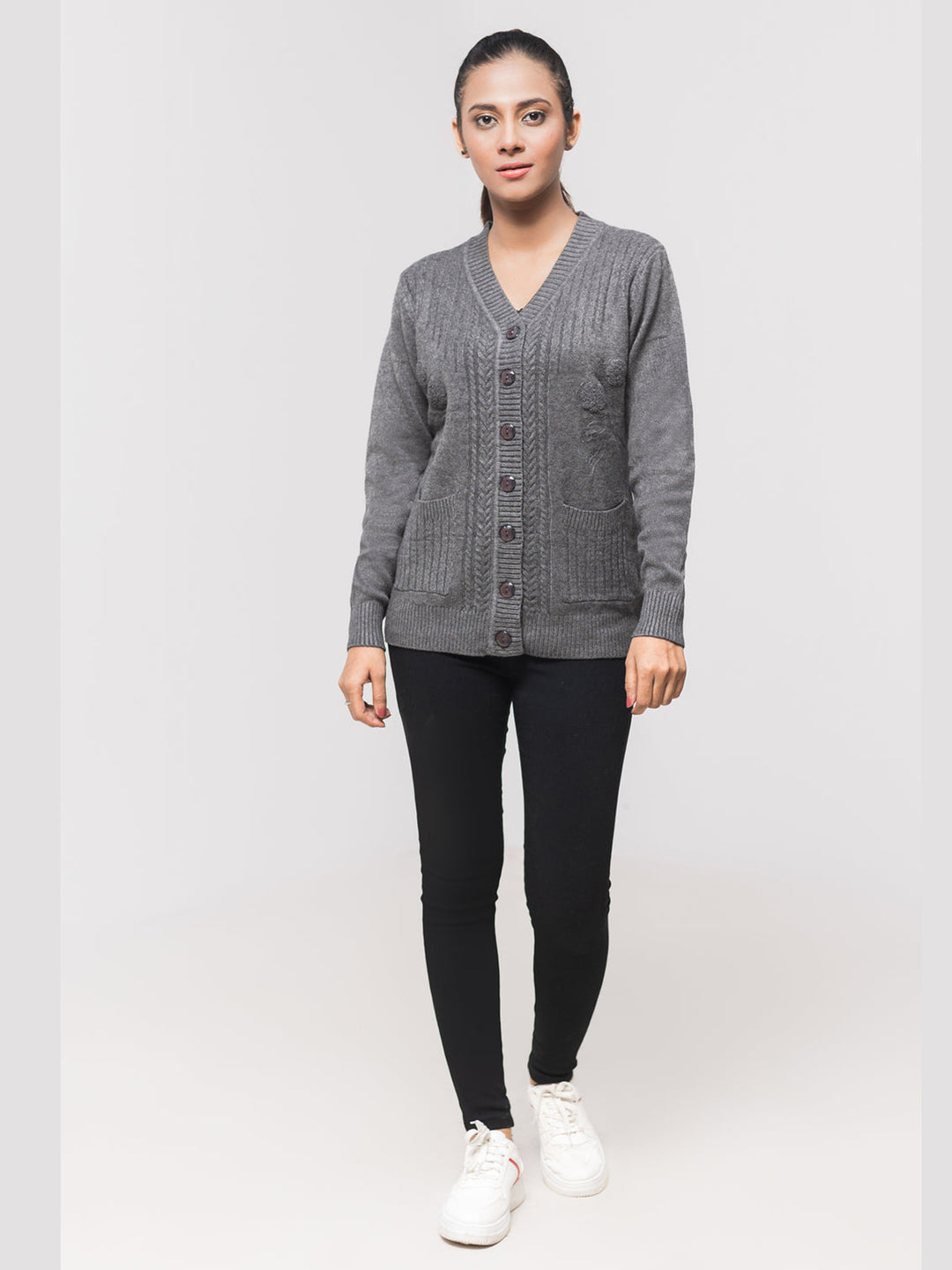 Oxford Ladies F/S Cardigan J-414