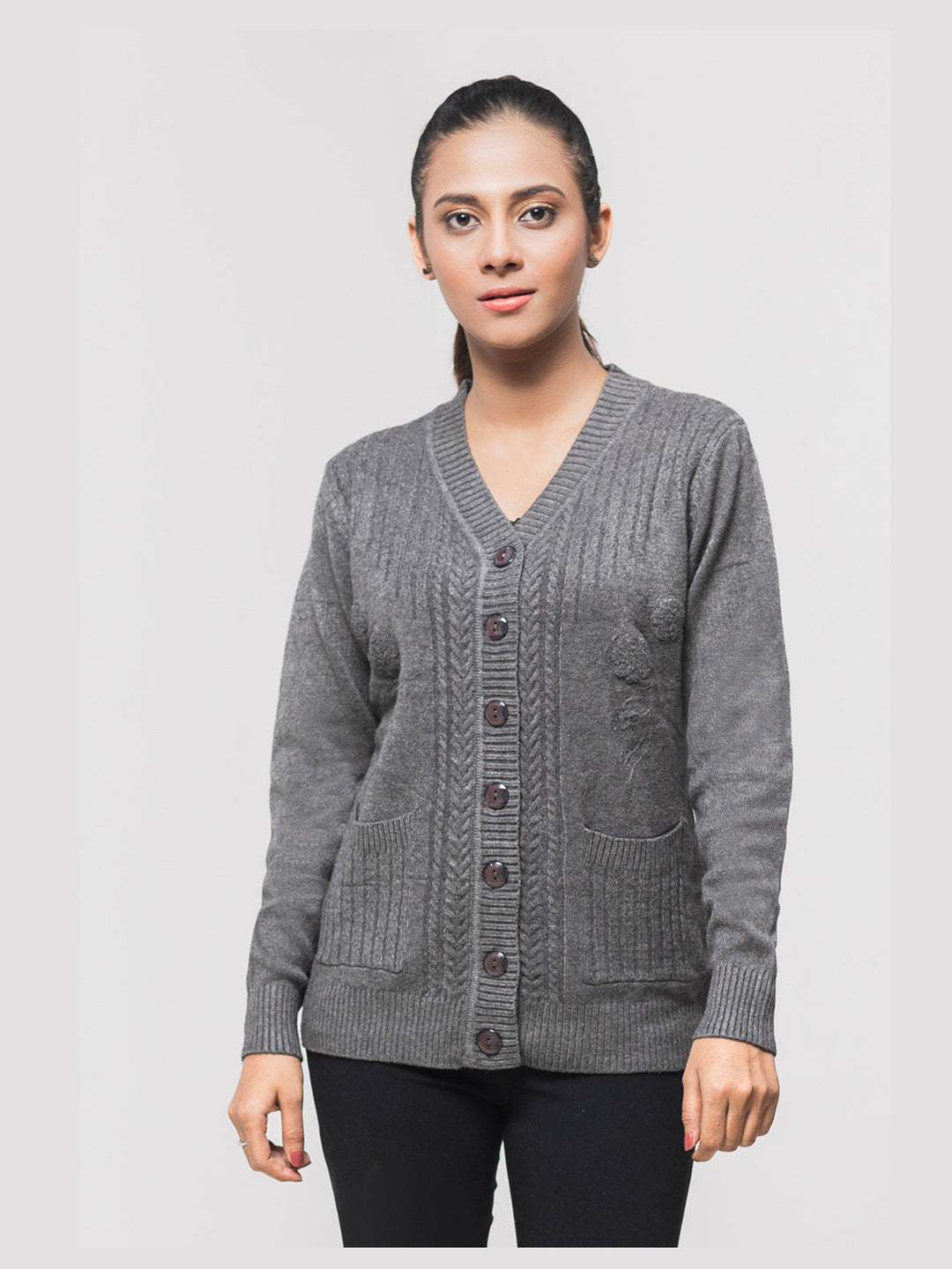 Oxford Ladies F/S Cardigan J-414