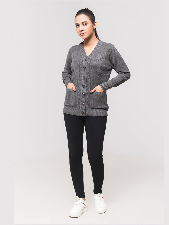 Oxford Ladies F/S Cardigan J-414