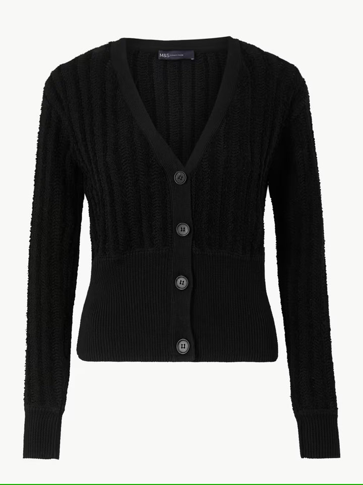 M&S Ladies V Neck Cardigan T38/2241