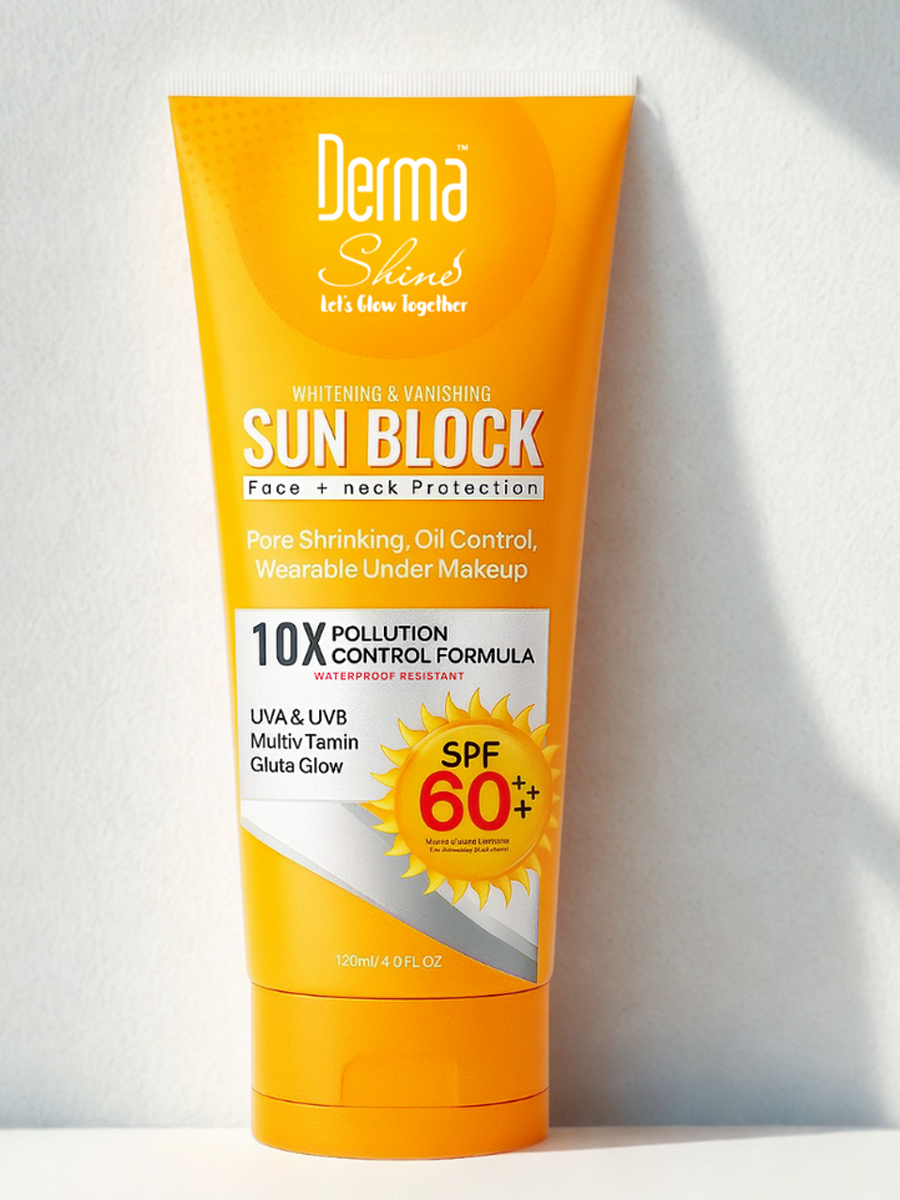 Derma Shine Sun Block SPF60 Tube 150 ML