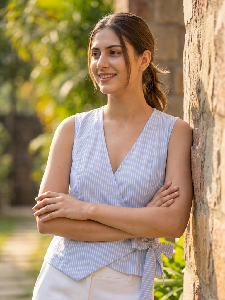 Wrap Around Viscose Top