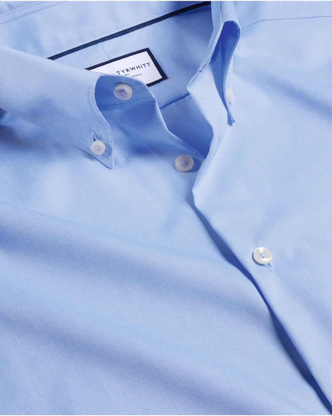 Sky Blue Non-Iron Button Down Oxford Slim Fit Shirt FOB0188SKY
