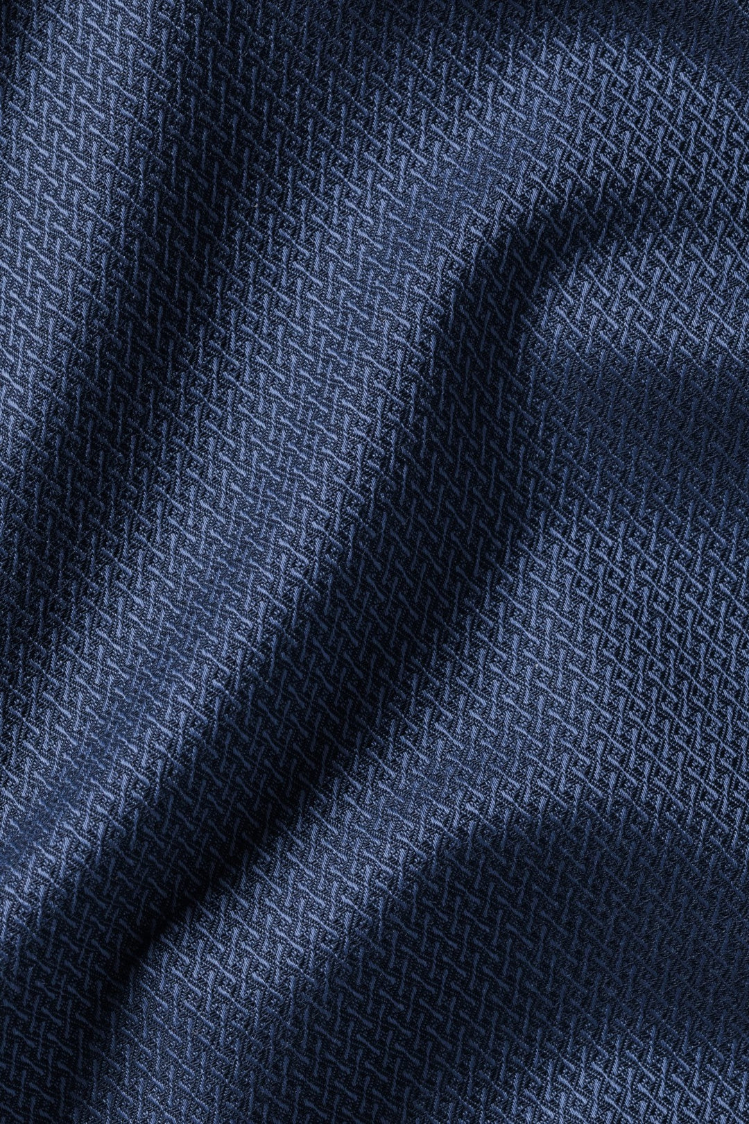 Denim Blue Non-Iron Stretch Texture Slim Fit Shirt