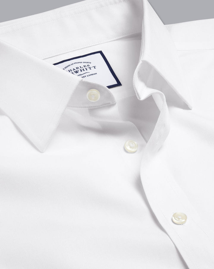 White Non-Iron Poplin Slim Fit Shirt
