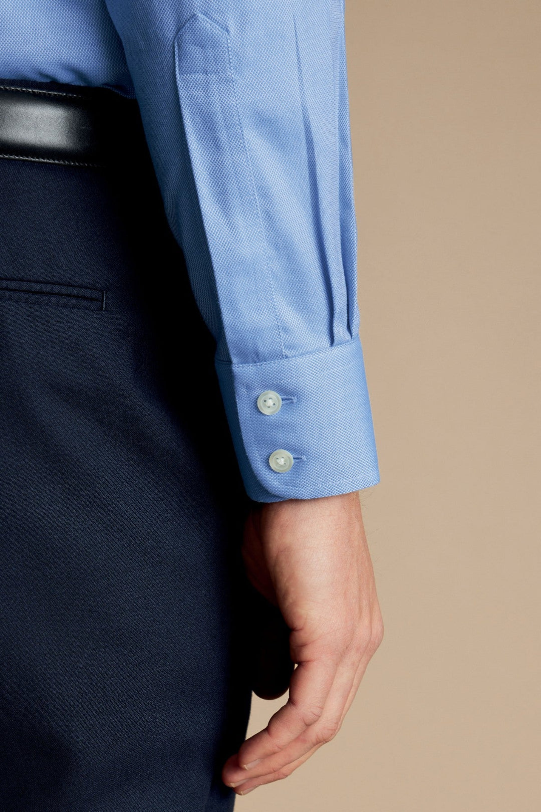 Ocean Blue Non-Iron Royal Oxford Slim Fit Shirt