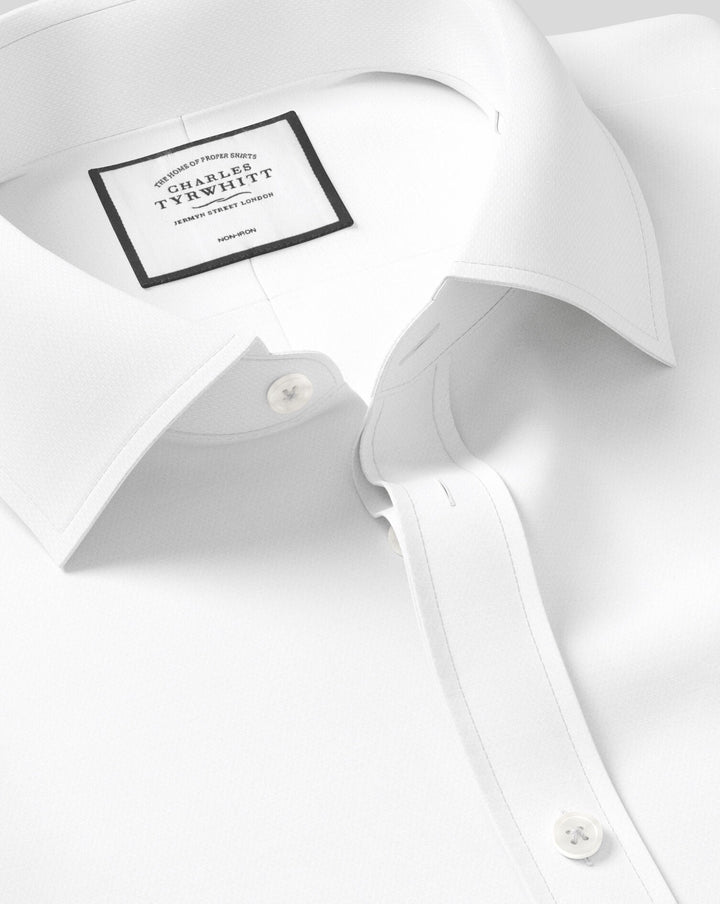 Charles Tyrwhitt White Non Iron Royal Oxford Slim Fit Shirt
