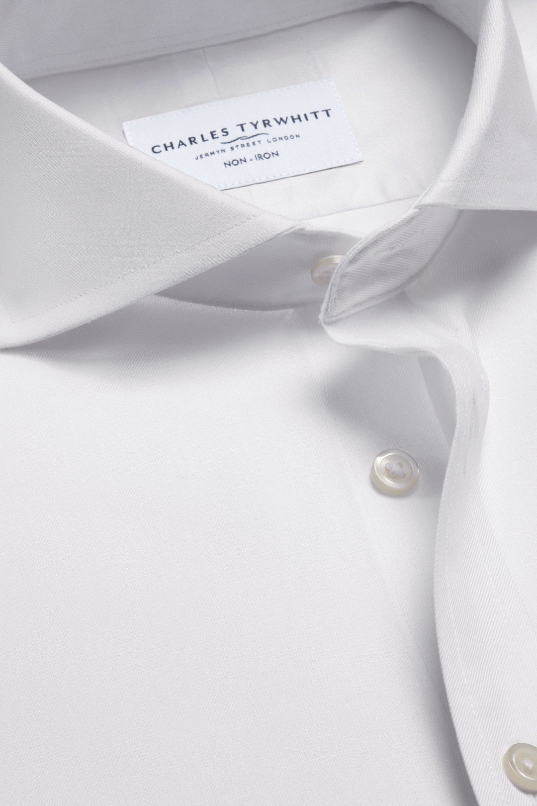 White Non-Iron Twill Extreme Cutaway Slim Fit Shirt