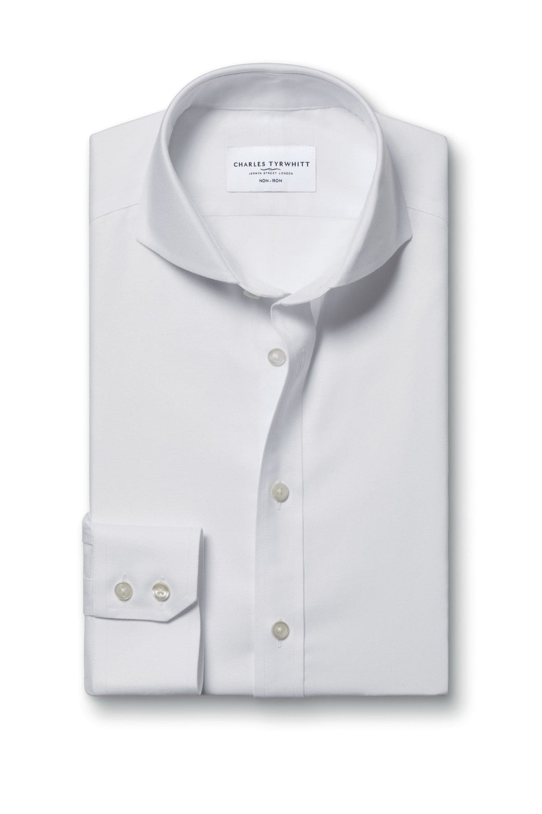 White Non-Iron Twill Extreme Cutaway Slim Fit Shirt