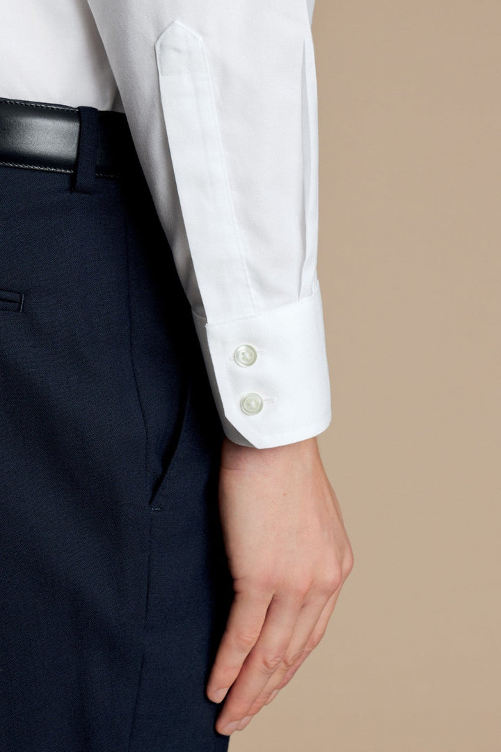 White Non-Iron Twill Extreme Cutaway Slim Fit Shirt