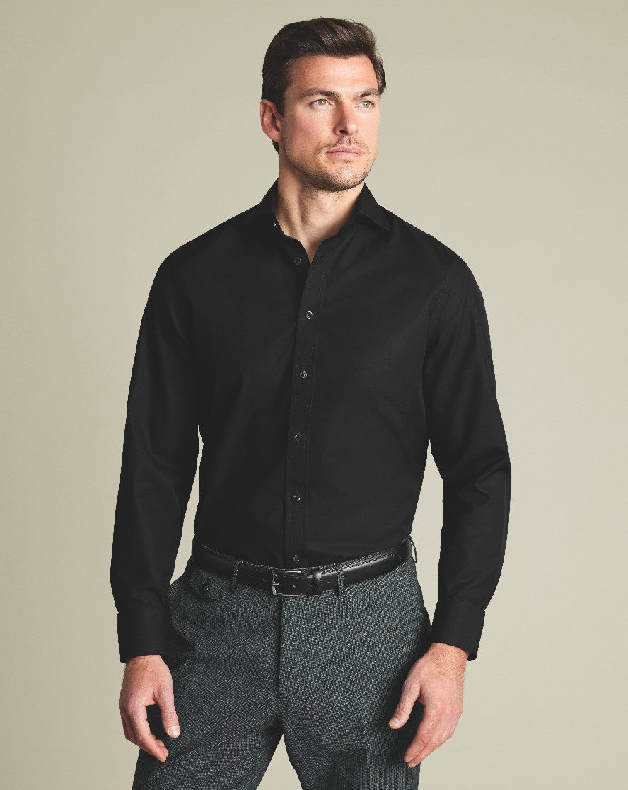 Black Non-Iron Poplin Classic Fit Shirt