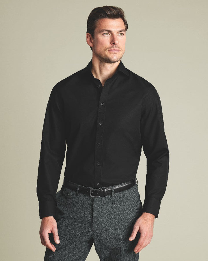 Black Non-Iron Poplin Classic Fit Shirt