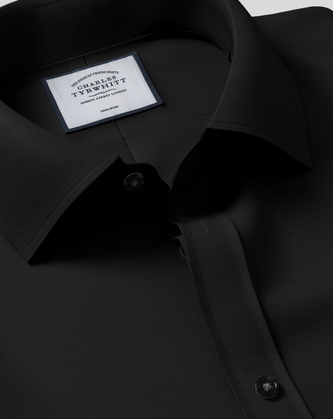 Black Non-Iron Poplin Classic Fit Shirt