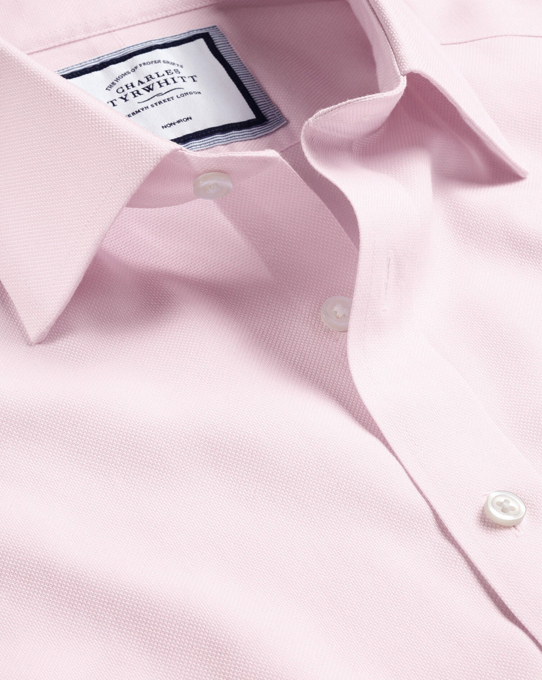 Charles Tyrwhitt Light Pink Non-Iron Royal Oxford Slim Fit Shirt