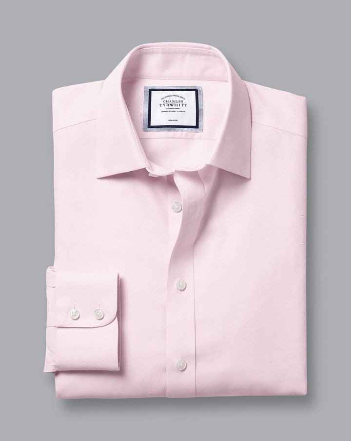 Charles Tyrwhitt Light Pink Non-Iron Royal Oxford Slim Fit Shirt