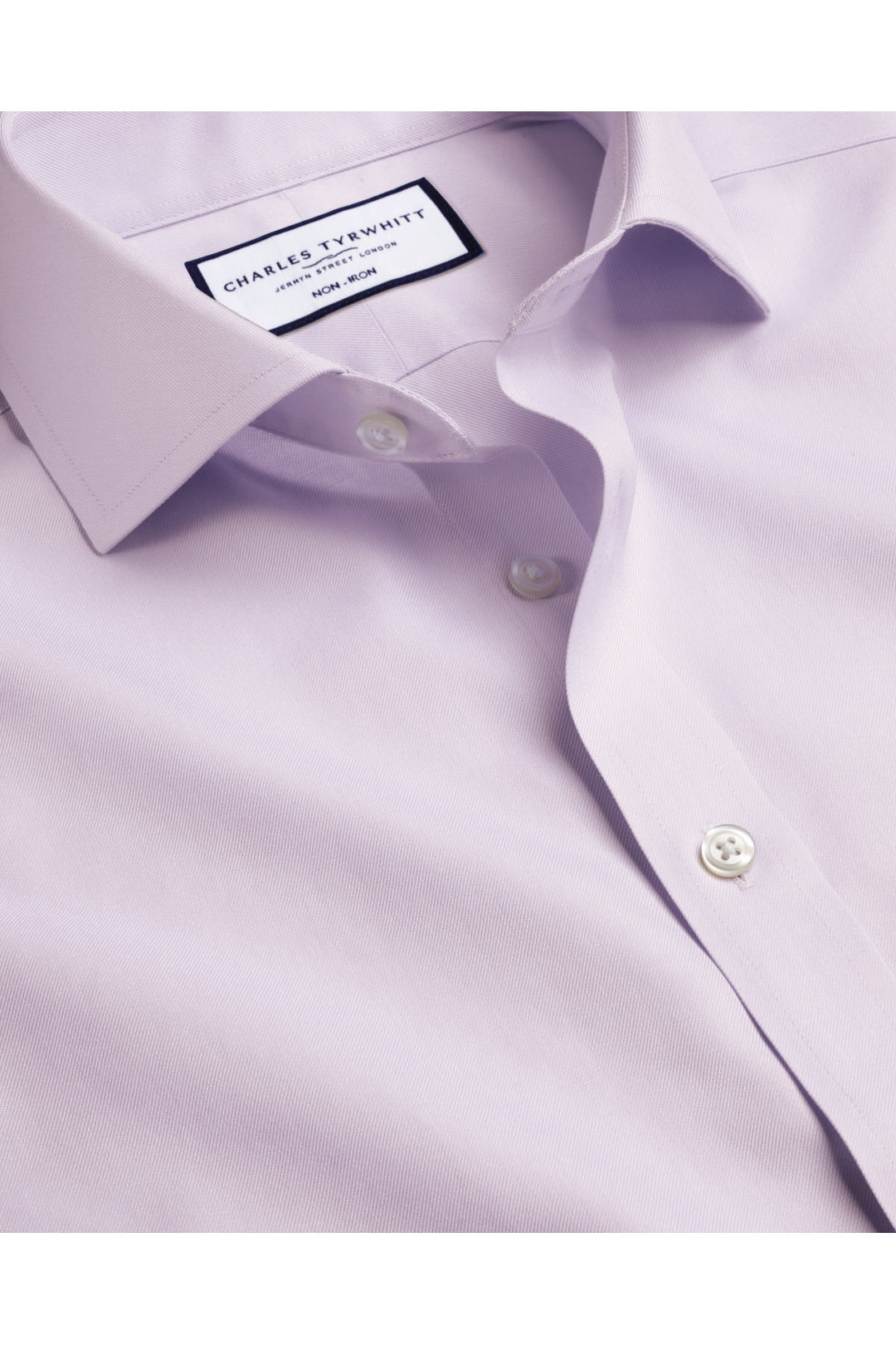 Lilac Purple Non-Iron Twill Cutaway Slim Fit Shirt