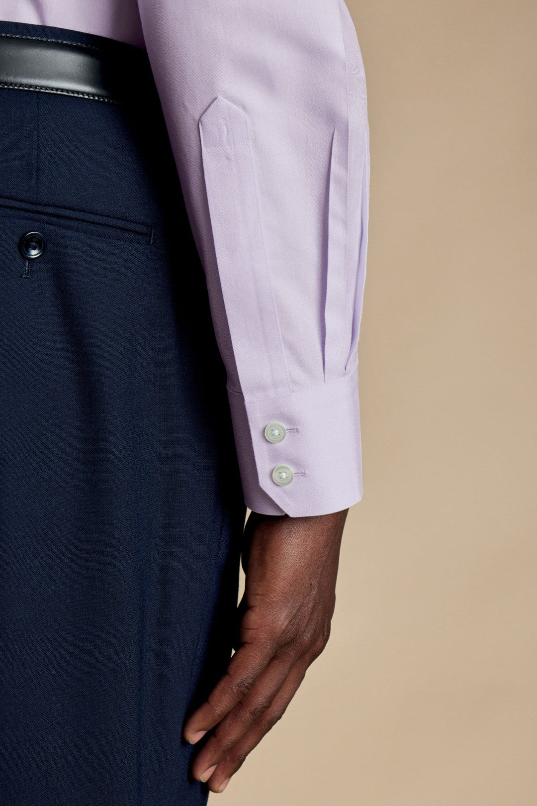 Lilac Purple Non-Iron Twill Cutaway Slim Fit Shirt