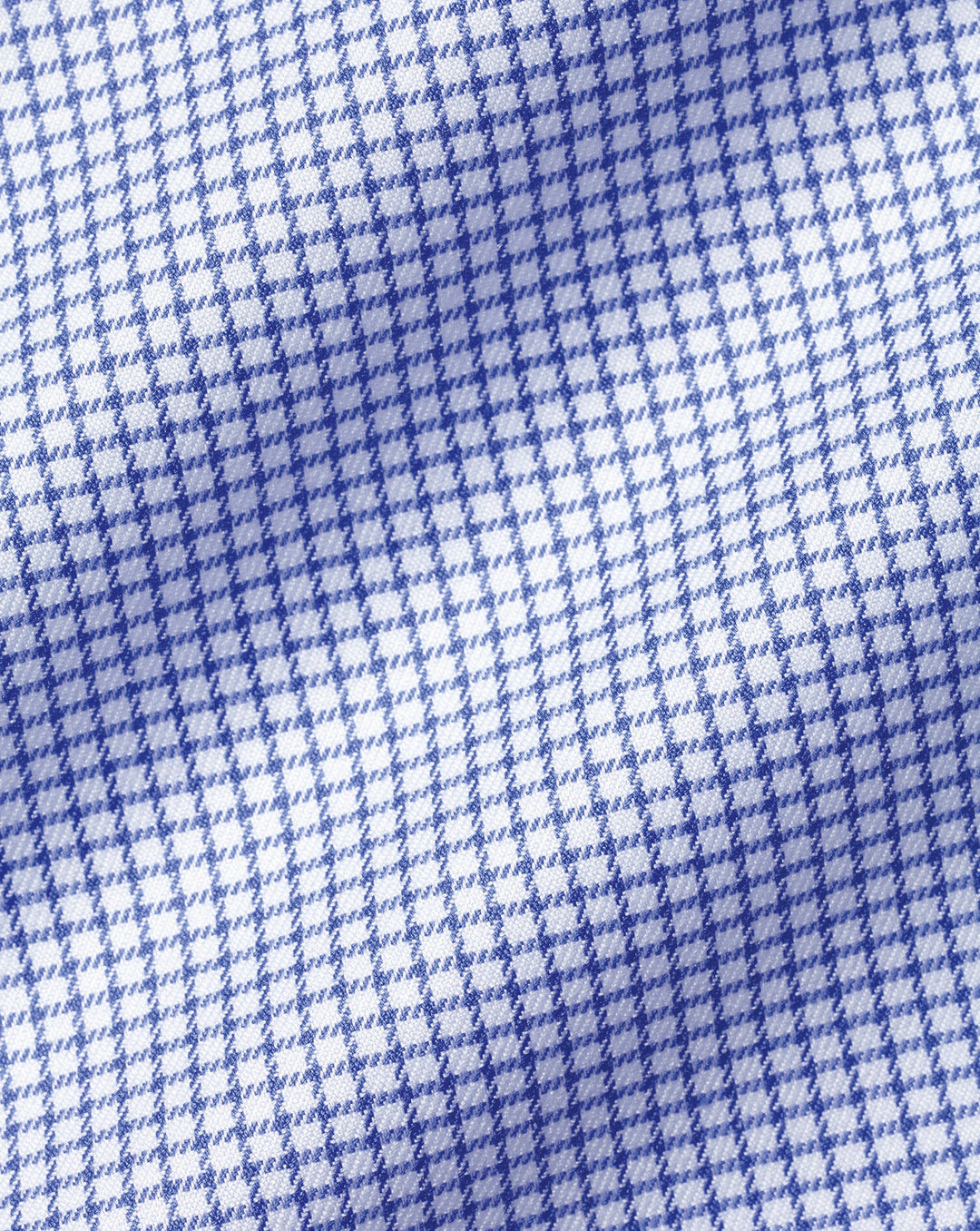 Charles Tyrwhitt Ocean Blue Egyptian Cotton Twill Small Grid Check Slim Fit Shirt