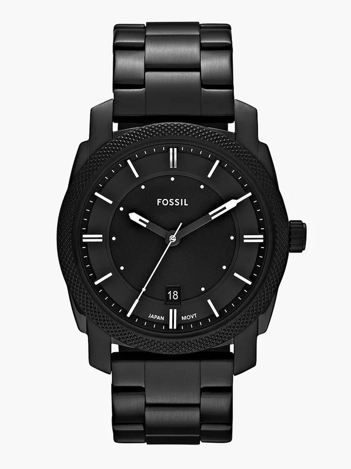 Fossil Machine Black Stainless Steel Watch FS4775