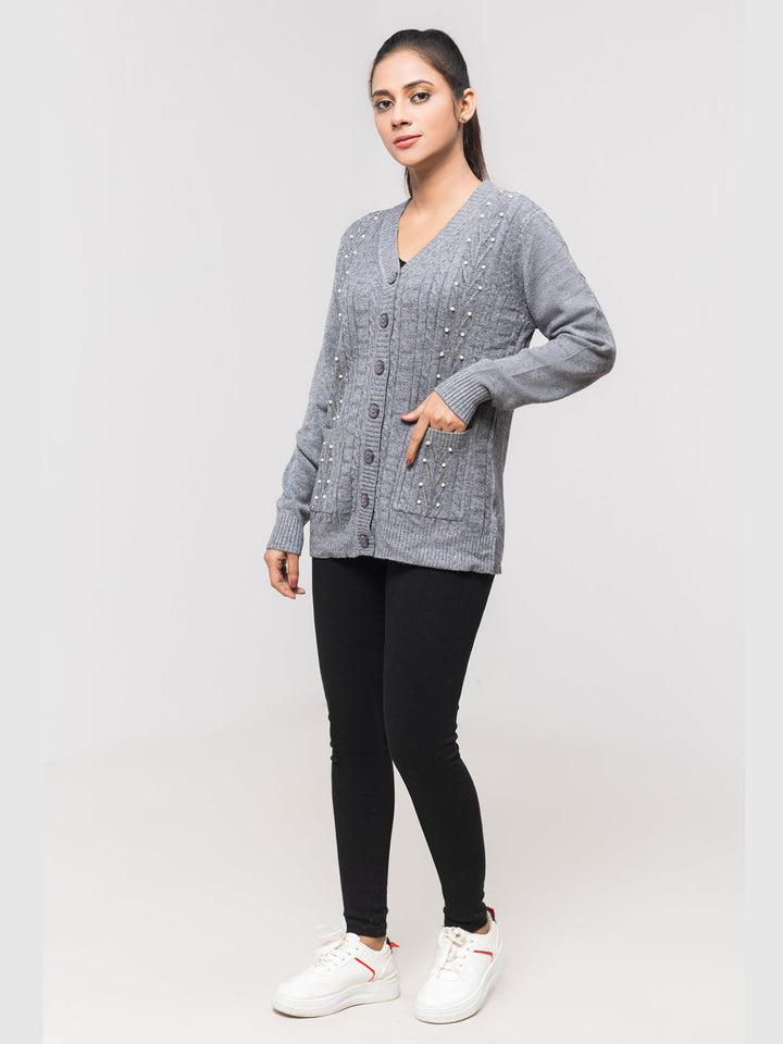 Oxford Ladies F/S Cardigan J-418