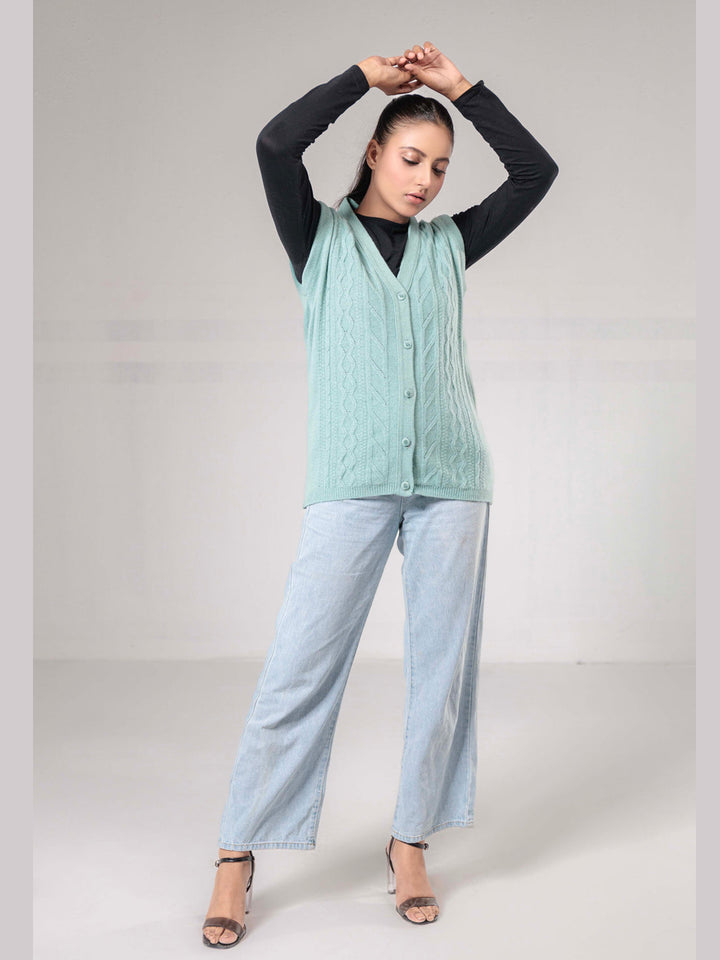 Oxford Ladies S/L Cardigan L-995 (Green)