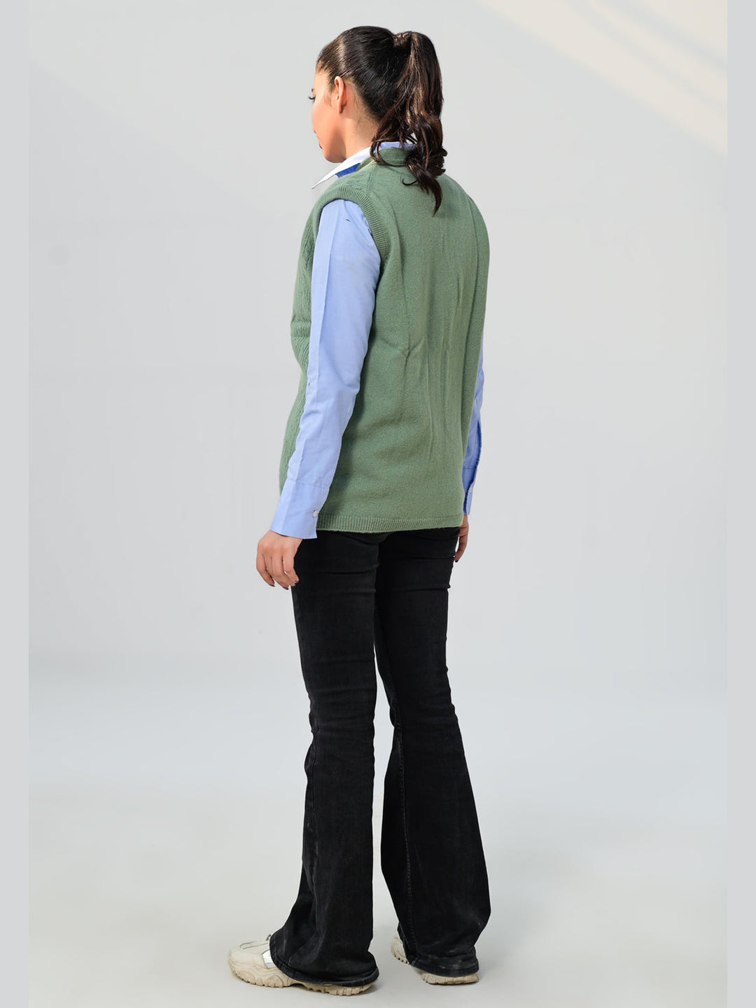 Oxford Ladies L/S Cardigan L-990 (Green)