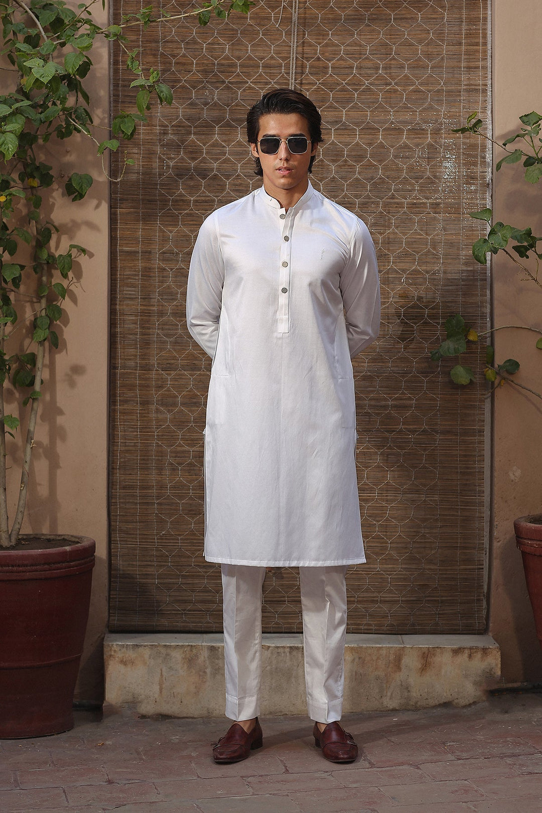 Premium Satan Cotton Dubble Placket Kurta Trouser