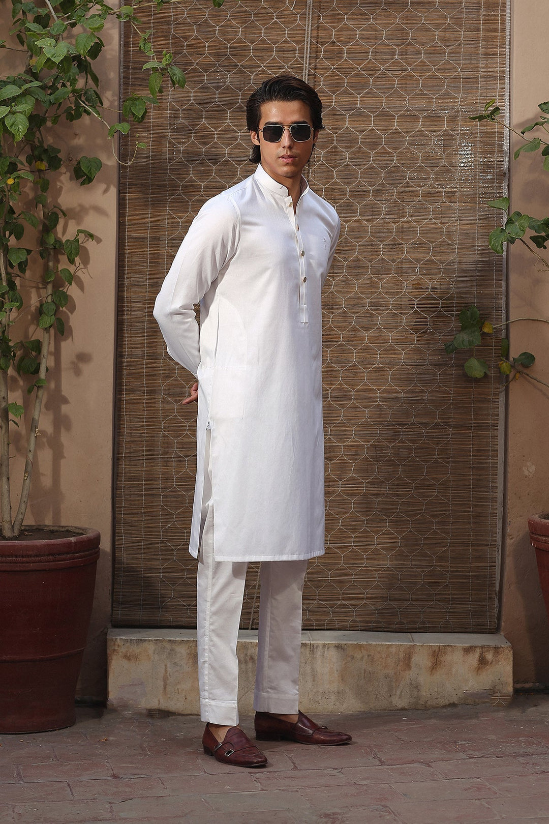 Premium Satan Cotton Dubble Placket Kurta Trouser