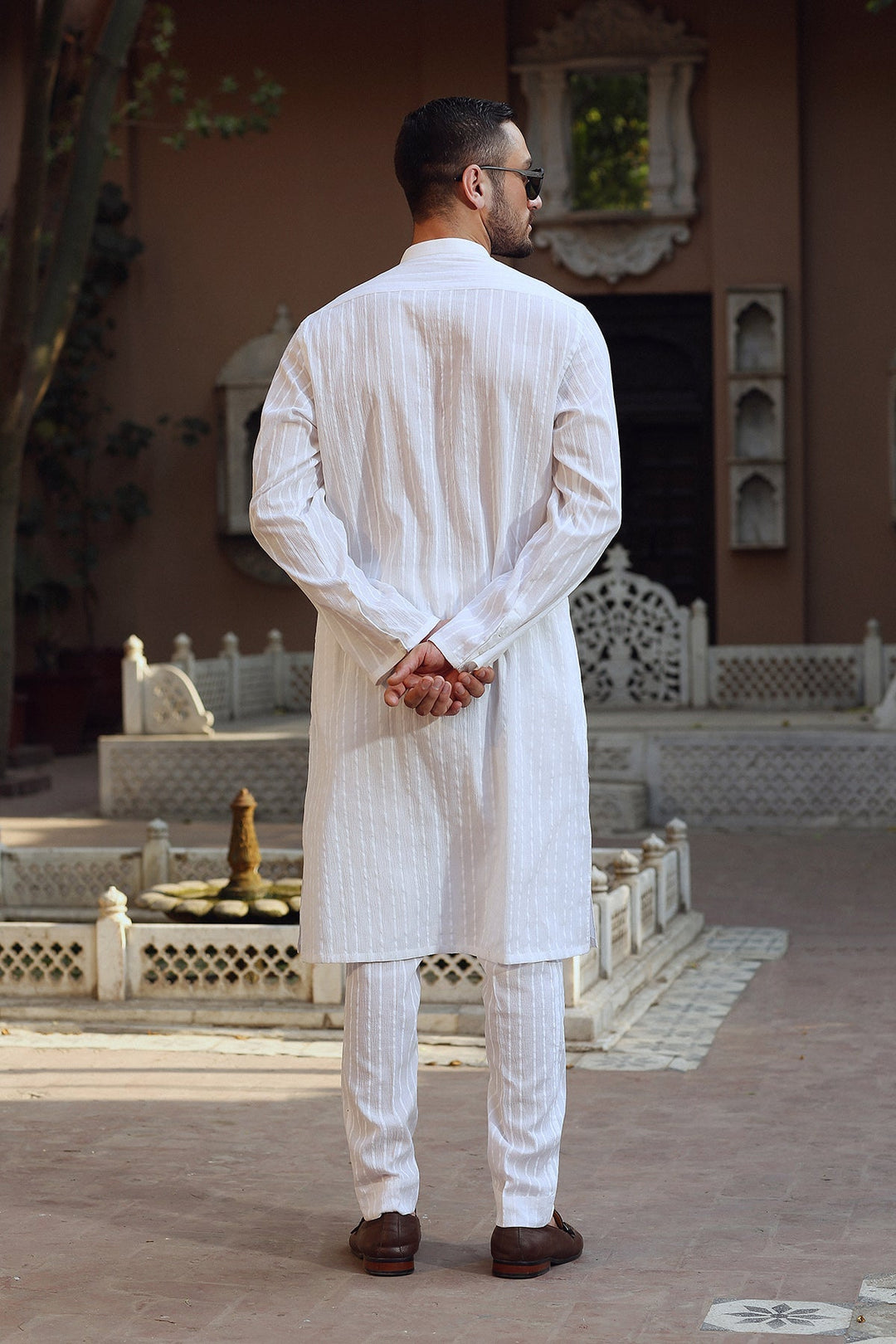 Classic Cotton Stripe Linning Kurta Trouser