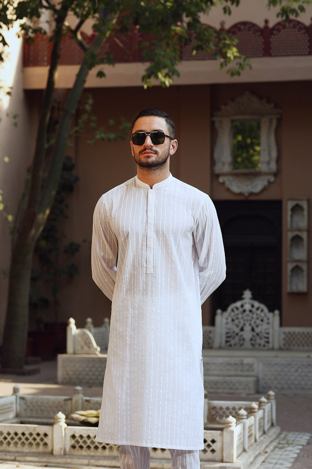 Classic Cotton Stripe Linning Kurta Trouser